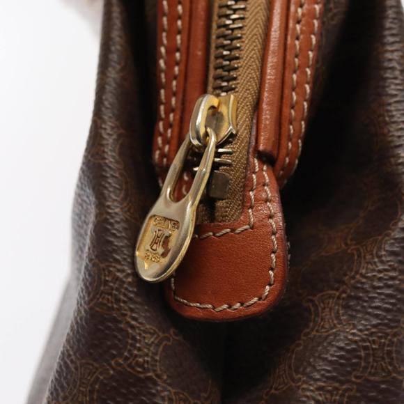 CELINE Macadam Canvas Pouch PVC Brown Auth yk14120 - Picture 8 of 16